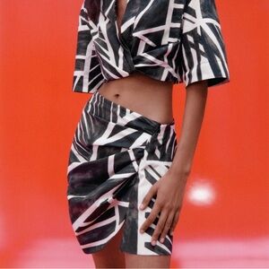 Zara draped mini skirt